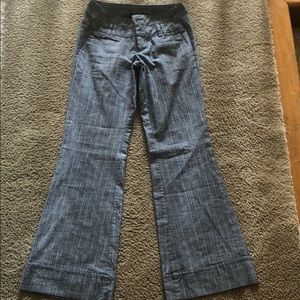 Gray white pinstripe work pants/work slacks